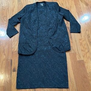 Breli Originals Made in USA Black Dress Size 16 with Jacket Vintage Polyester